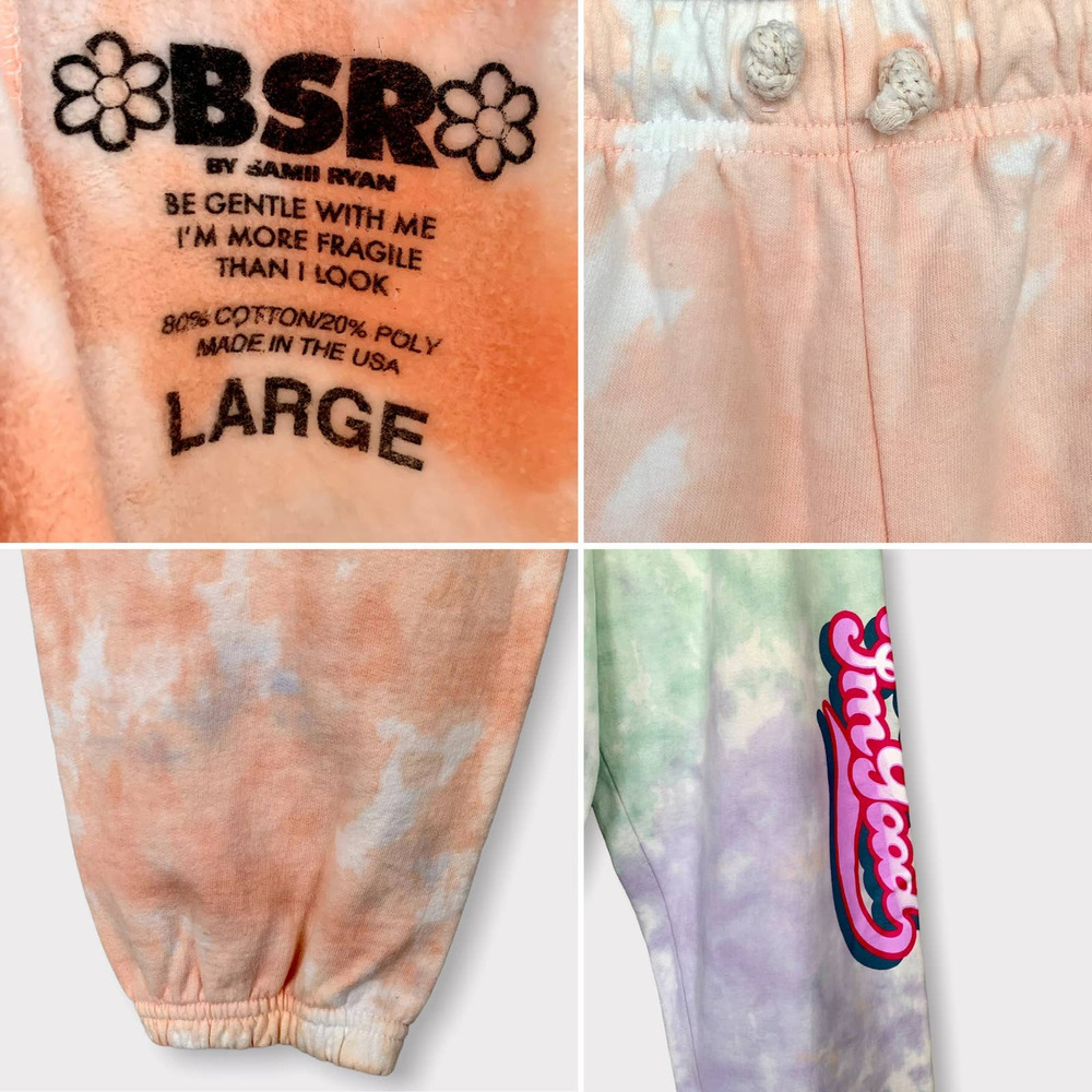 NEW By Samii Ryan Nah Luv Tie-Dye Sweatpants Size Large - Picture 8 of 9